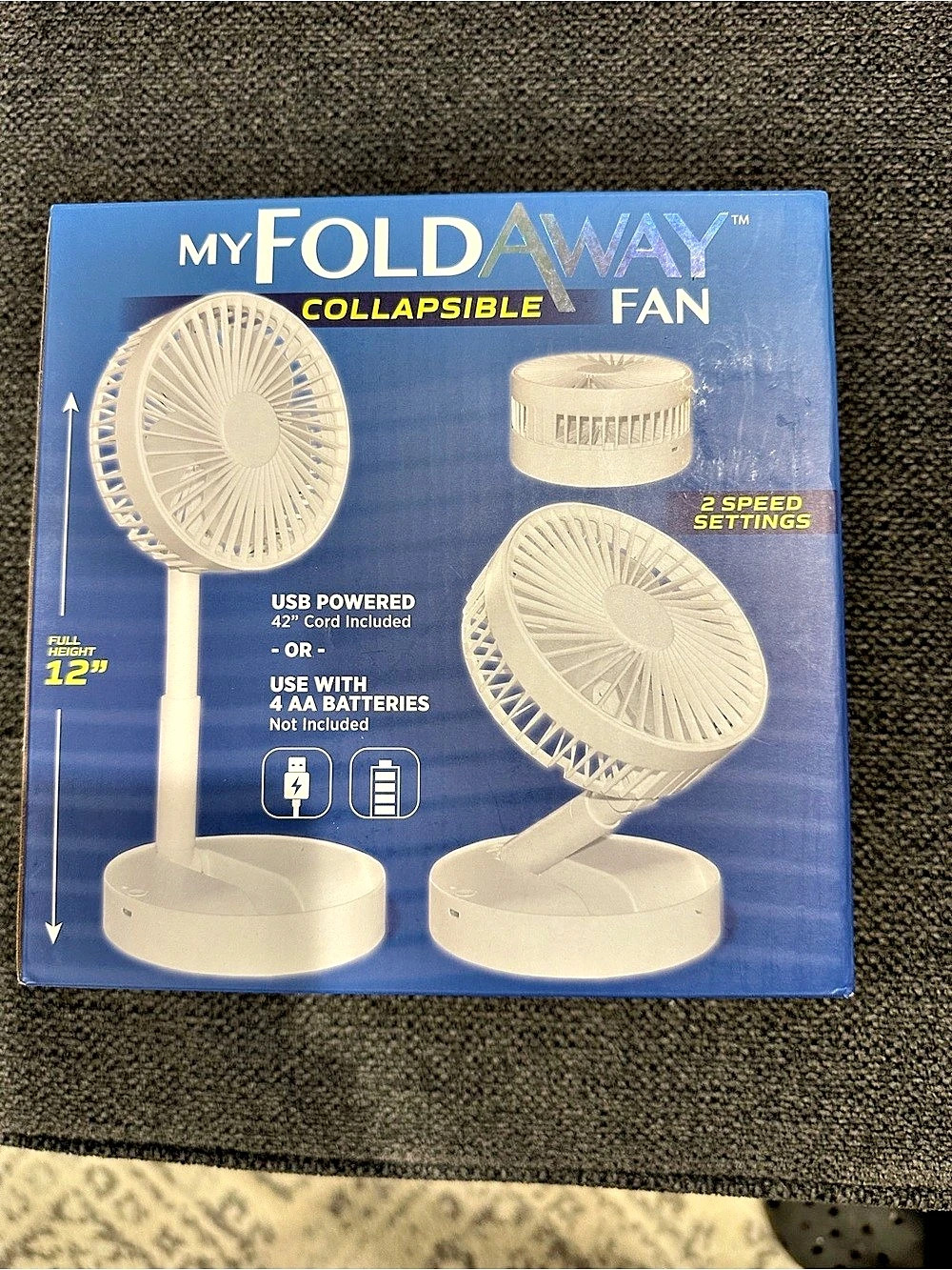 My Foldaway Collapsible Fan White USB Powered